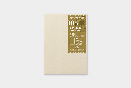 TRAVELER'S COMPANY Notebook Passport Insert 005 - Lightweight Paper