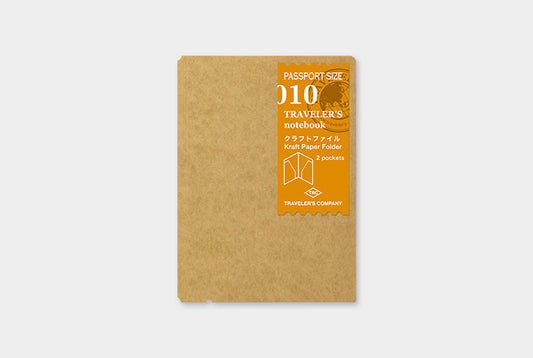 TRAVELER'S COMPANY Notebook Passport Insert 010 - Kraft Paper Folder