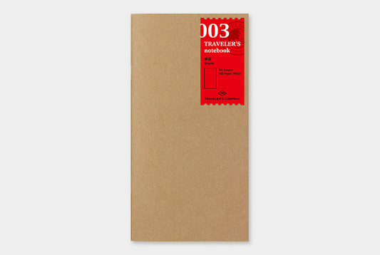 Traveler's Company Notebook Regular Refill 003 - Blank